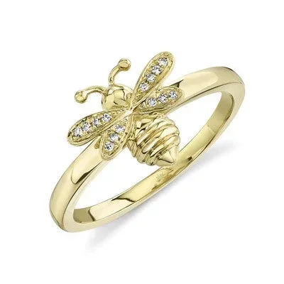 0.03CT DIAMOND BEE RING
