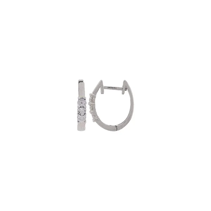 0.06Ct VVS/FG Diamond Clipon Earrings in 18K White Gold
