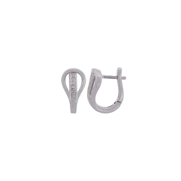 0.06Ct VVS/FG Diamond Earrings in 18K White Gold