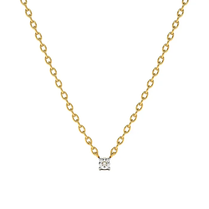 0.07 Carat Solo Glow 9KT Gold Lab Grown Diamond Pendant