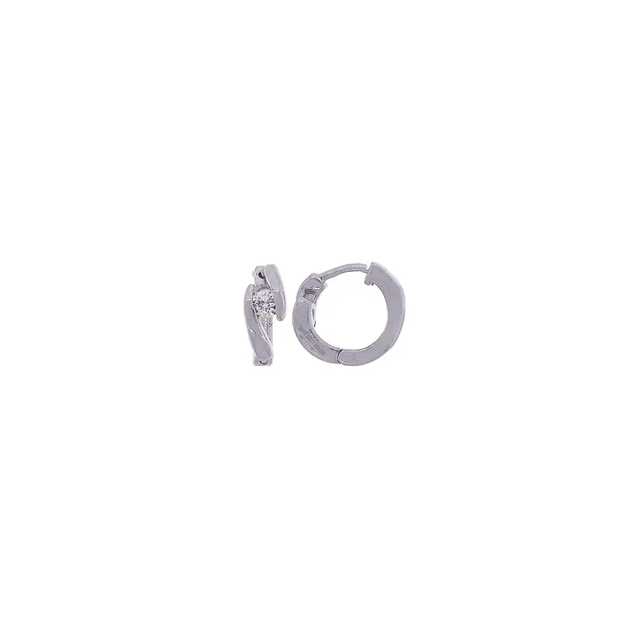 0.11Ct VVS/FG Diamond Clipon Earrings in 18K White Gold