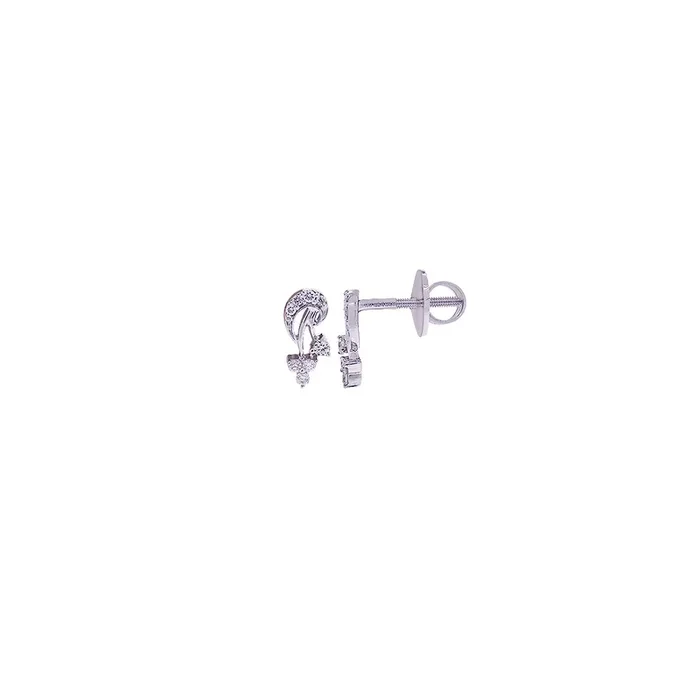 0.15Ct VVS/FG Diamond Earrings in 18K White Gold