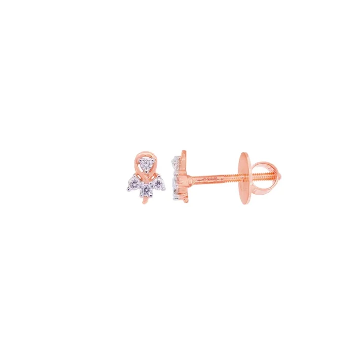 0.18Ct VVS/FG Diamond Earrings in 18K Rose Gold