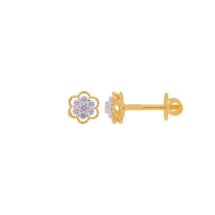 0.22Ct VVS/EF Diamond Earrings in 18K Gold