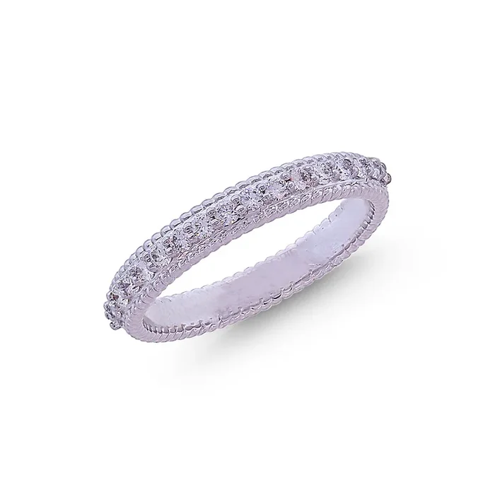 0.27Ct VVS/FG Diamond Band in 18K White Gold