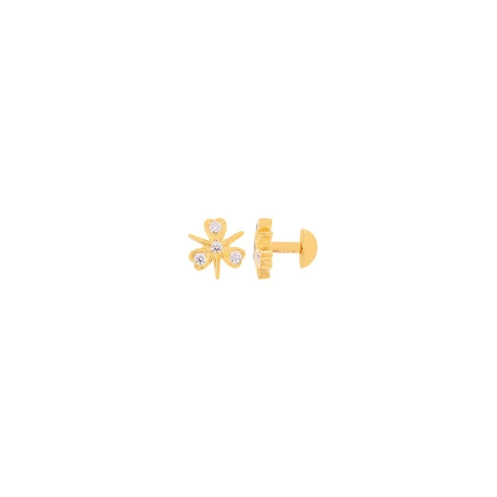0.30Ct VVS/EF Diamond Earrings in 22K Gold