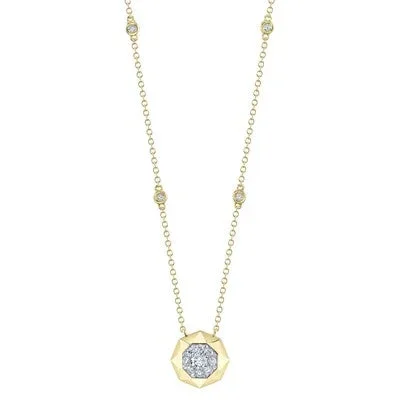 0.34CT DIAMOND OCTAGON NECKLACE