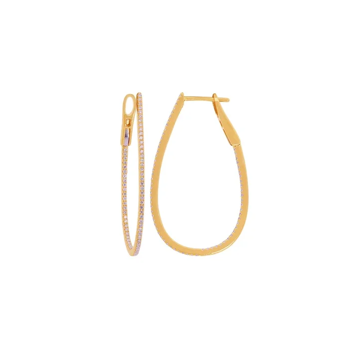 0.41Ct VS/GH Diamond Clipon Earrings in 18K Gold