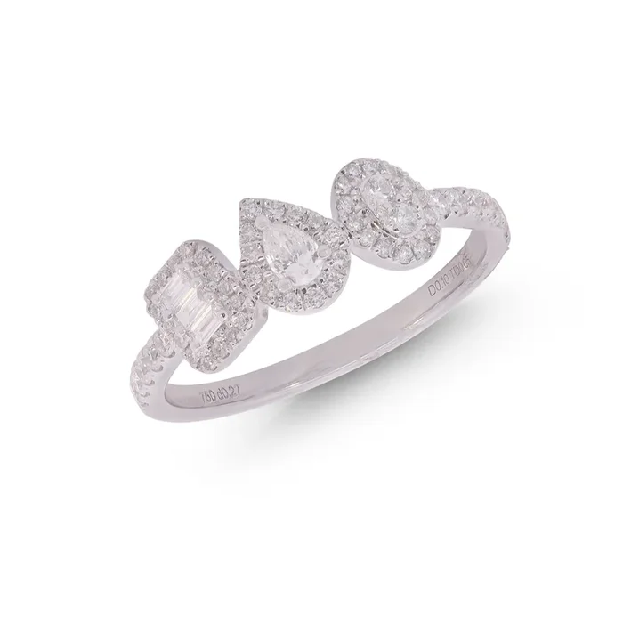 0.42Ct VS/GH Diamond Ring in 18K White Gold