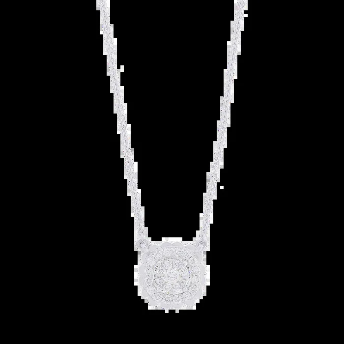0.43Ct VVS/FG Diamond Pendant in 18K White Gold