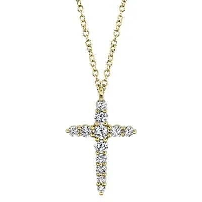 0.46CT DIAMOND CROSS NECKLACE