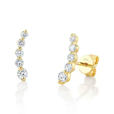 0.47CT DIAMOND EAR CRAWLER EARRING