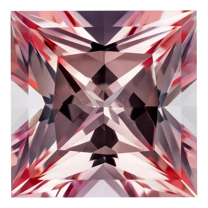 0.50 Carat Princess Cut Lab-Created Champagne Sapphire