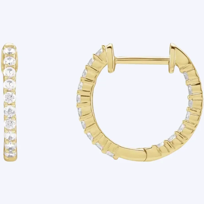 0.50ctw Lab-Grown (Inside/Outside) Hoops