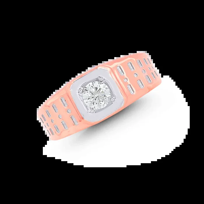 0.51Ct VS1/I Solitaire Diamond Ring in 14K Rose Gold