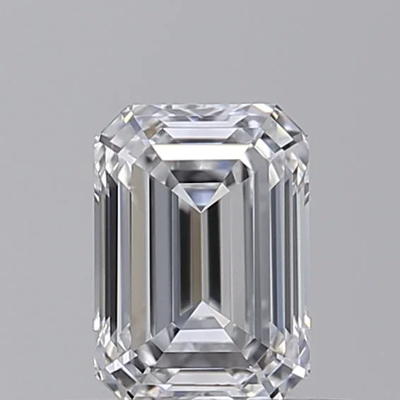 0.52 Carat Emerald Shaped, Ideal Cut, D Color, IF Clarity, IGI Certified Lab Grown Diamond