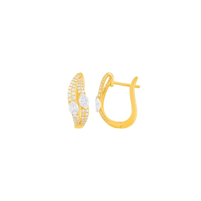 0.53Ct VVS/FG Diamond Clipon Earrings in 18K Gold