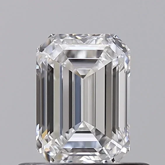 0.55 Carat Emerald Shaped, Ideal Cut, D Color, IF Clarity, IGI Certified Lab Grown Diamond