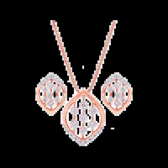 0.61Ct VVS/FG Diamond Pendant Set in 18K Rose Gold