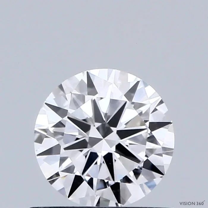 0.63 Carat Round Shaped, Very Good Cut, D Color, VVS2 Clarity, IGI Certified Lab Grown Diamond