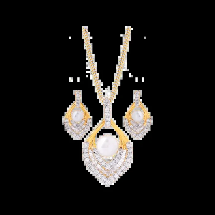 0.68Ct VVS/FG Diamond Pendant Set With Gemstones in 18K Gold