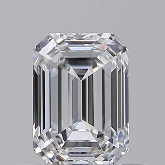 0.71 Carat Emerald Shaped, Ideal Cut, D Color, IF Clarity, IGI Certified Lab Grown Diamond