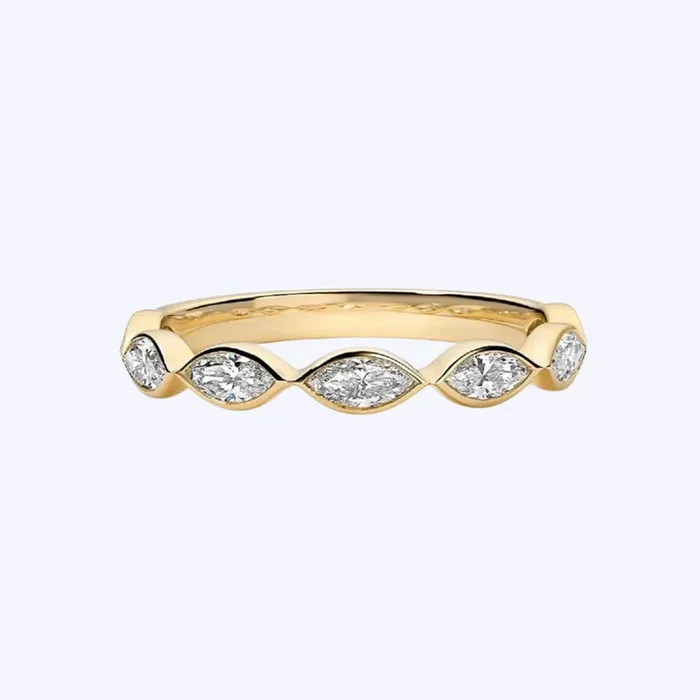 0.75ctw Lab-Grown Diamond Marquise East West Anniversary Band