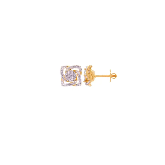 0.78Ct VVS/FG Diamond Earrings in 18K Gold