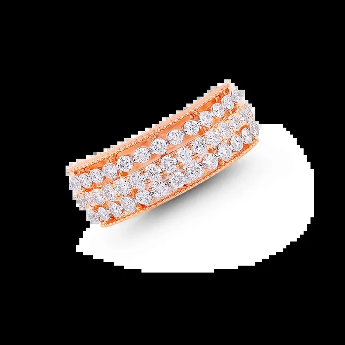 0.79Ct VS-SI/GH Diamond Ring in 14K Rose Gold