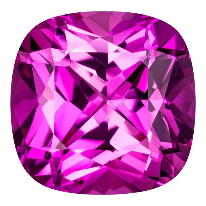 0.86 Carat Cushion Cut Lab-Created Pink Sapphire
