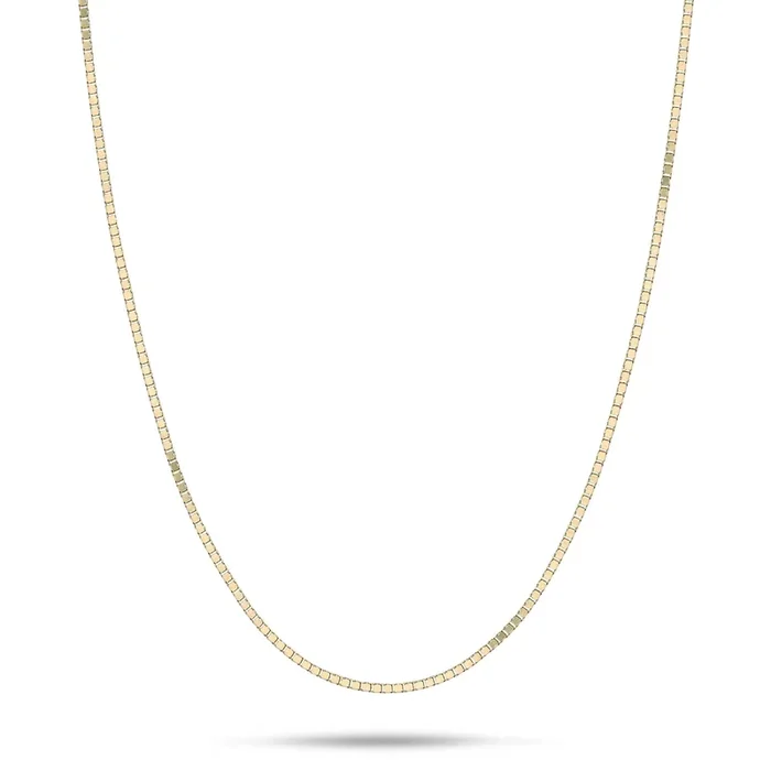 0.8mm Venetian Box Chain in Gold