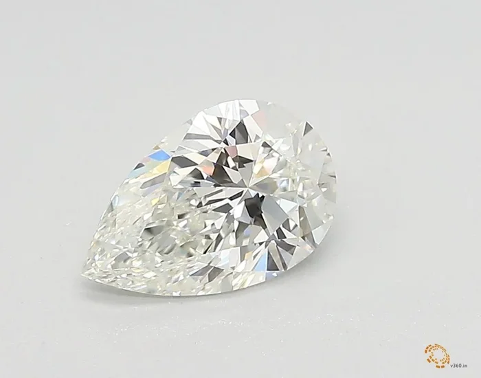 0.91 Carat Pear Shaped, Ideal Cut, H Color, VVS2 Clarity, IGI Certified Lab Grown Diamond