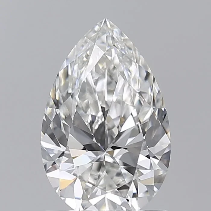 0.94 Carat Pear Shaped, Ideal Cut, F Color, VS1 Clarity, IGI Certified Lab Grown Diamond
