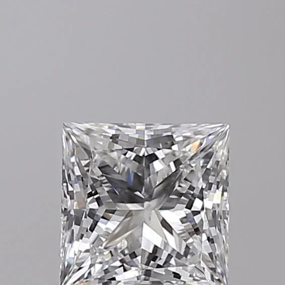 0.95 Carat Princess Shaped, Ideal Cut, D Color, VVS2 Clarity, IGI Certified Lab Grown Diamond