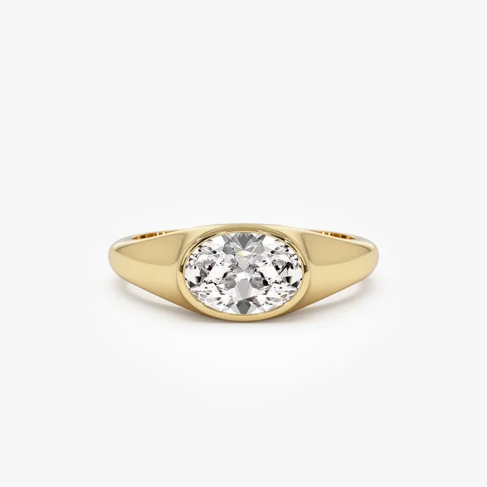 1.00 ctw 14k Oval Shape Lab Grown Diamond Ring – Amira