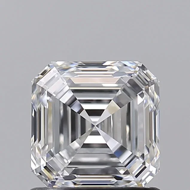 1.02 Carat Asscher Shaped, Ideal Cut, D Color, IF Clarity, IGI Certified Lab Grown Diamond