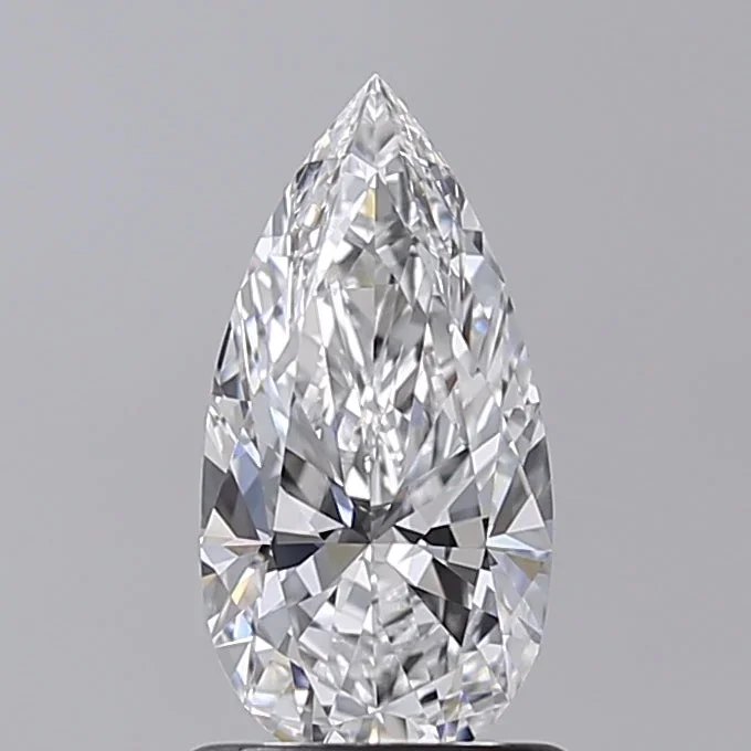 1.02 Carat Pear Shaped, Ideal Cut, D Color, VVS1 Clarity, IGI Certified Lab Grown Diamond