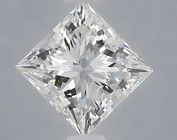 1.02 Carat Princess Shaped, Ideal Cut, D Color, VVS2 Clarity, IGI Certified Lab Grown Diamond