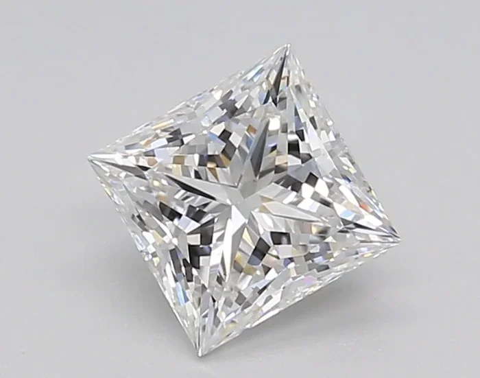 1.02 Carat Princess Shaped, Ideal Cut, E Color, VS2 Clarity, GIA Certified Lab Grown Diamond