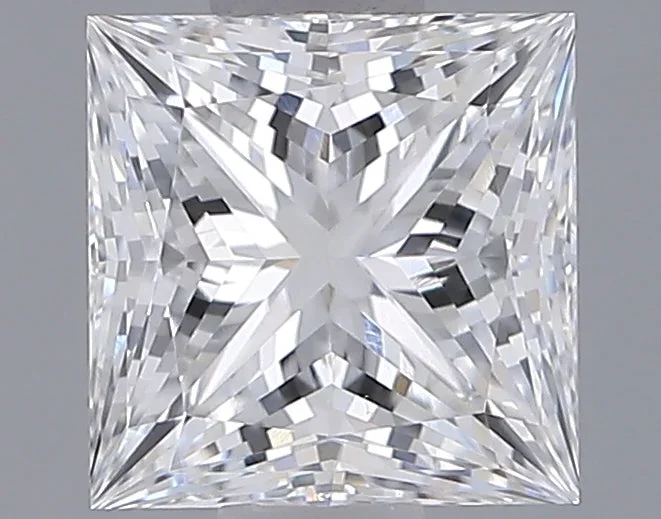 1.06 Carat Princess Shaped, Ideal Cut, D Color, VVS1 Clarity, IGI Certified Lab Grown Diamond