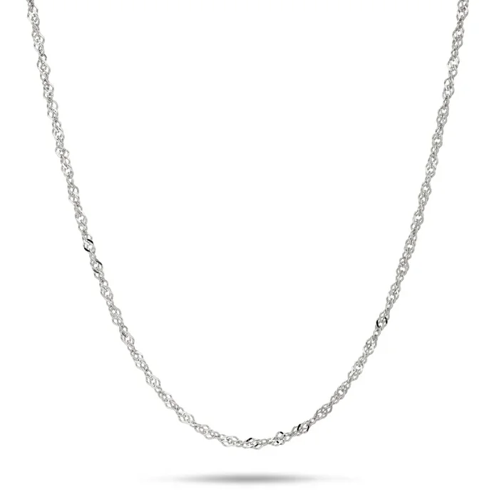 1.0mm Singapore Chain in White Gold