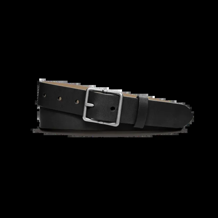 1 1/4″ Center Bar Buckle Belt – Black