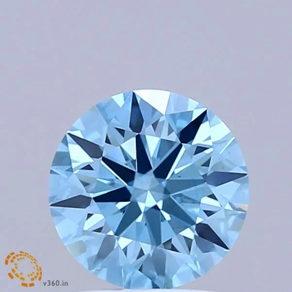 1.16 Carat Round Shaped, Ideal Cut, FANCY VIVID BLUE Color, VS1 Clarity, IGI Certified Lab Grown Diamond