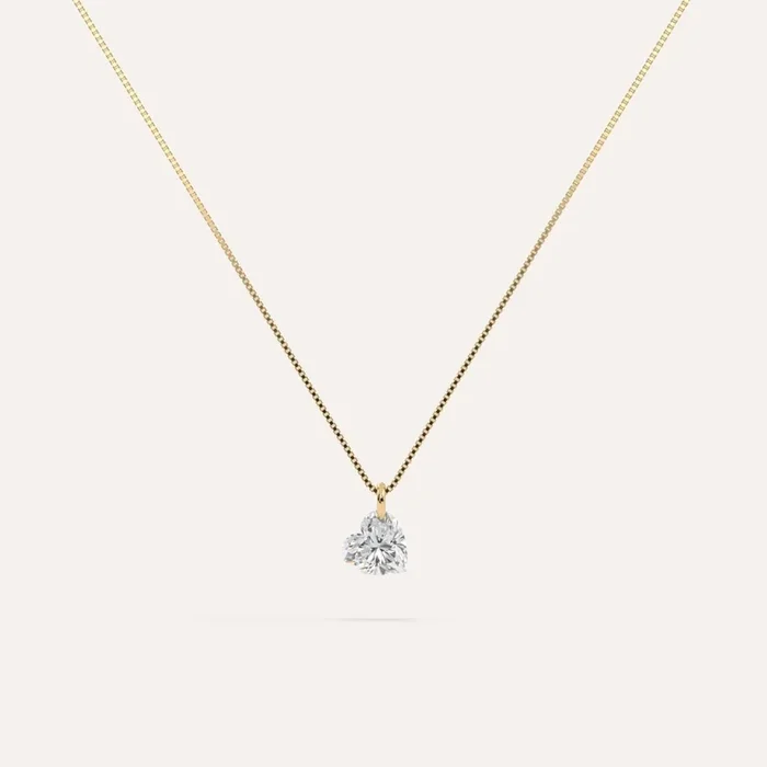 1/2 carat Floating Heart Diamond Necklace