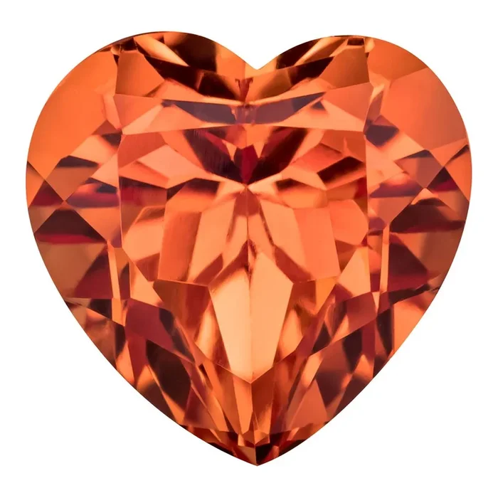 1.25 Carat Heart Cut Lab-Created Padparadscha