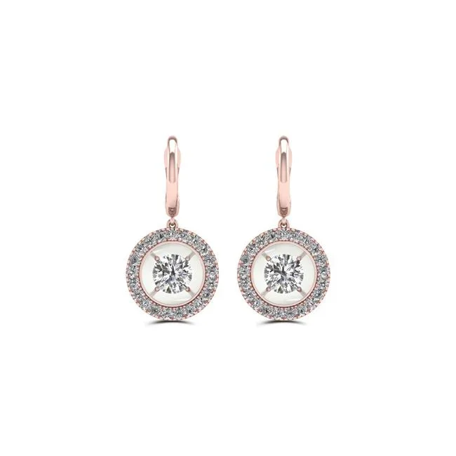 1/3 CTW Natural Diamond Drop & Dangle Earrings in 10KT Rose Gold
