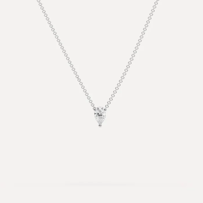 1/4 carat Pear Floating Diamond Necklace