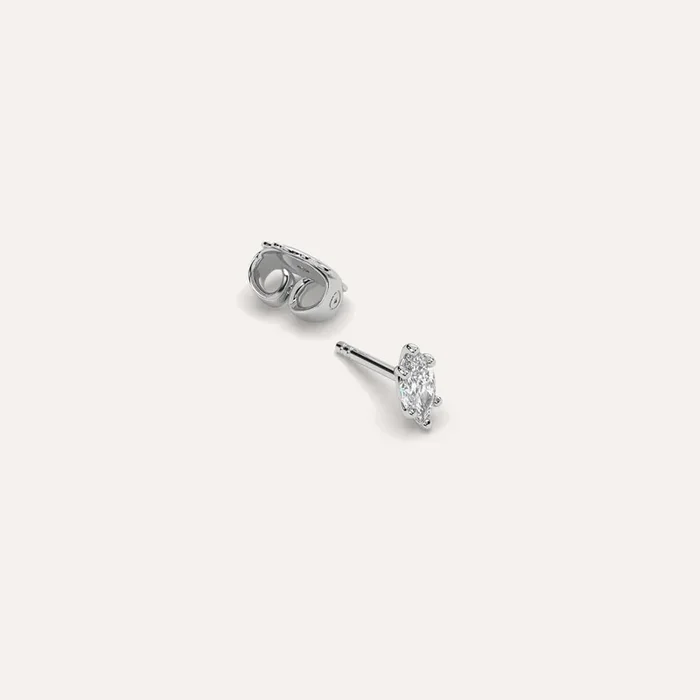 1/4 carat Single Marquise Diamond Stud Earring