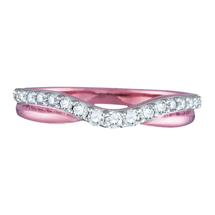 1/4 CT Natural Diamond Ring in 14KT Rose Gold