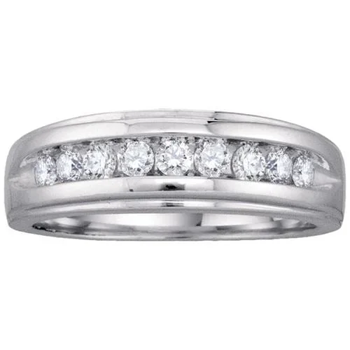 1/4 CTW Natural Diamond Wedding Ring in 14KT White Gold
